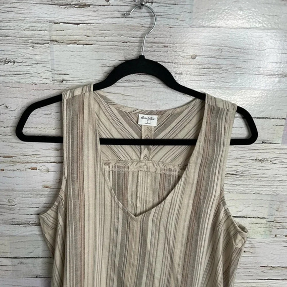 Others follow brown cream dress size large striped - Picture 4 of 8